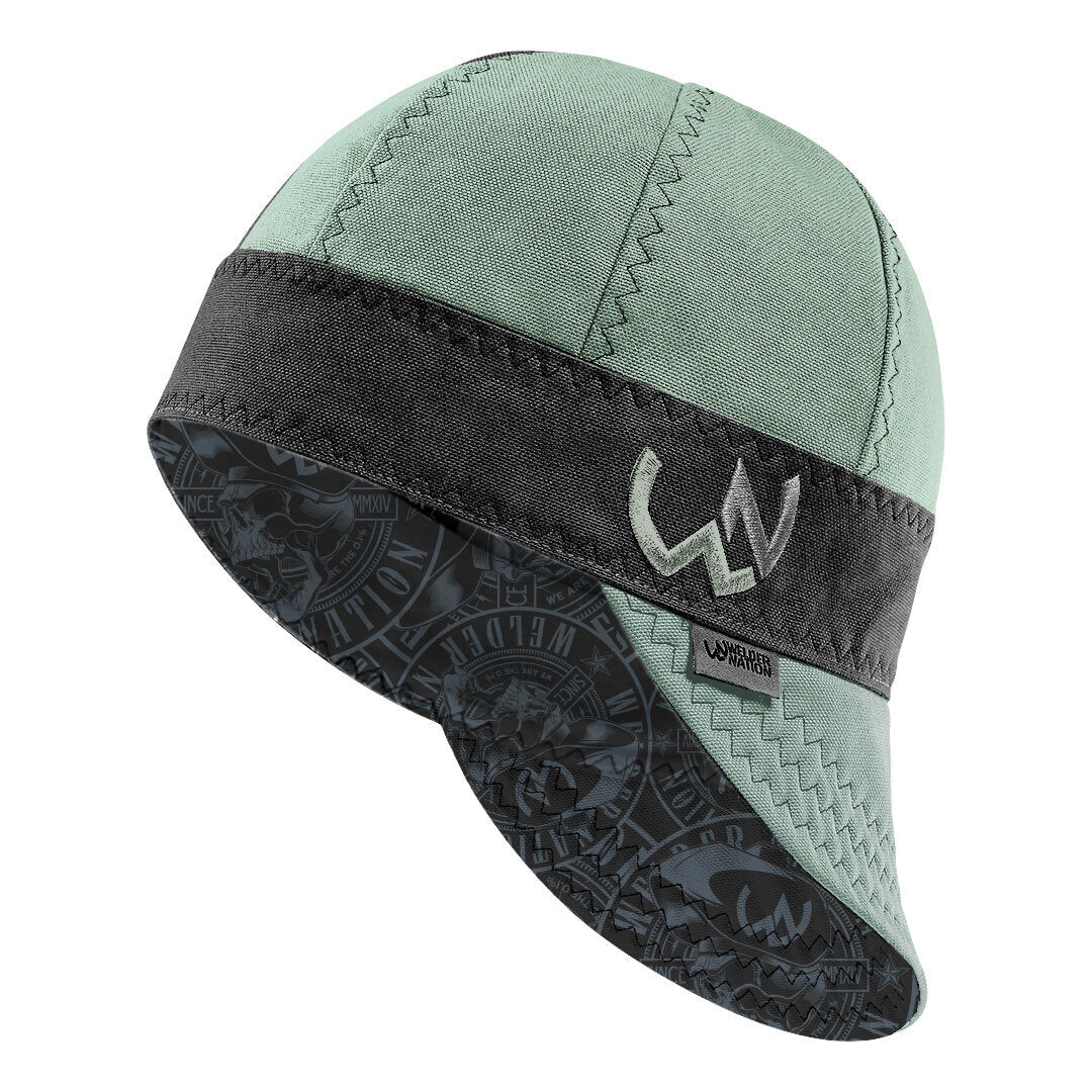The Hustler Welding Cap in Gray Teal | Welder Nation 