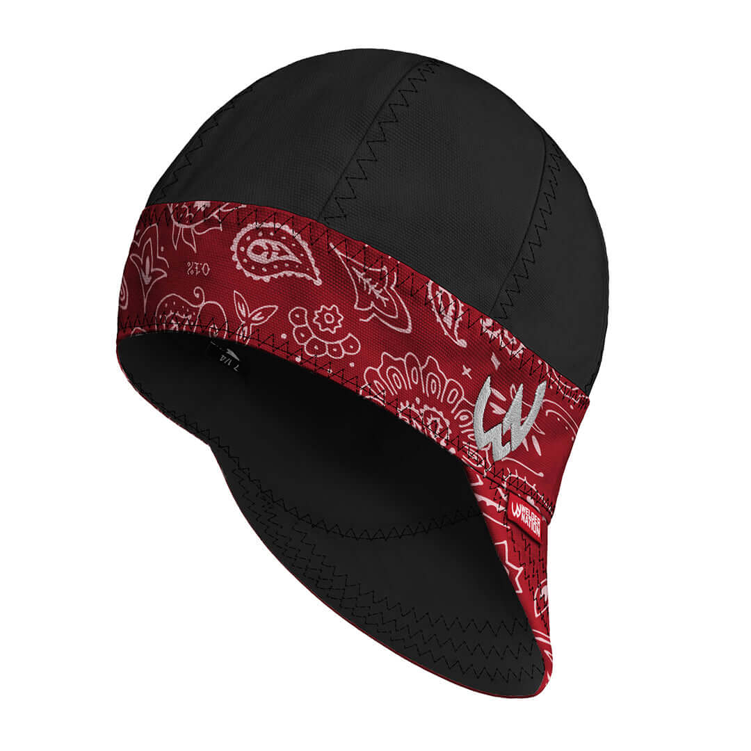 The Outlaw Welding Cap in Red and Black | Welder Nation