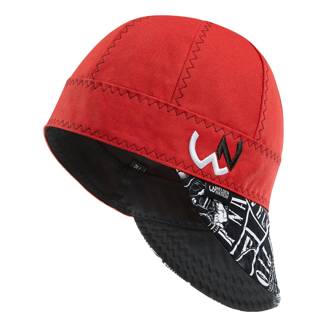 The Pitch Welding Cap in Red and Black | Welder Nation