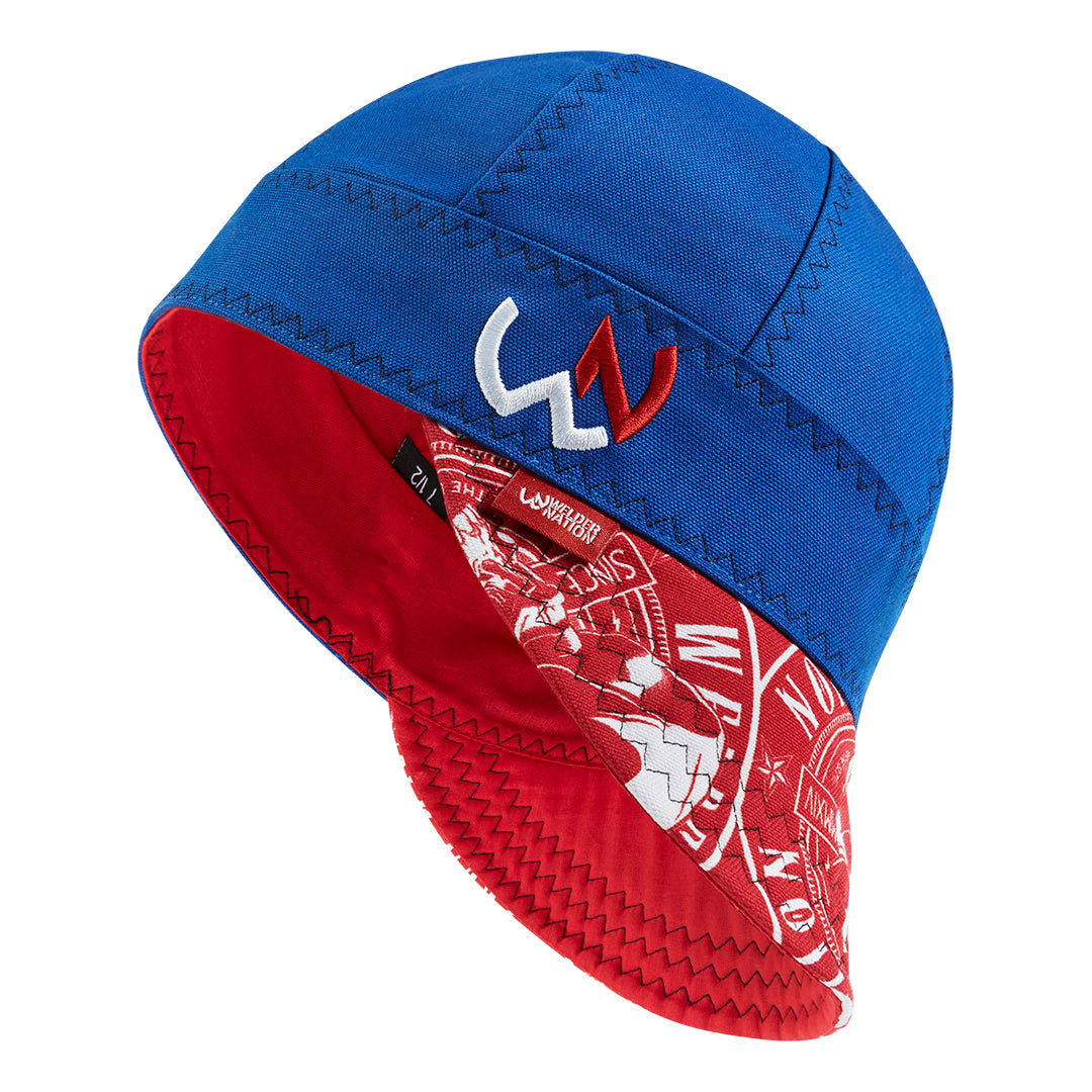 The Pitch Welding Cap in Red and Blue | Welder Nation