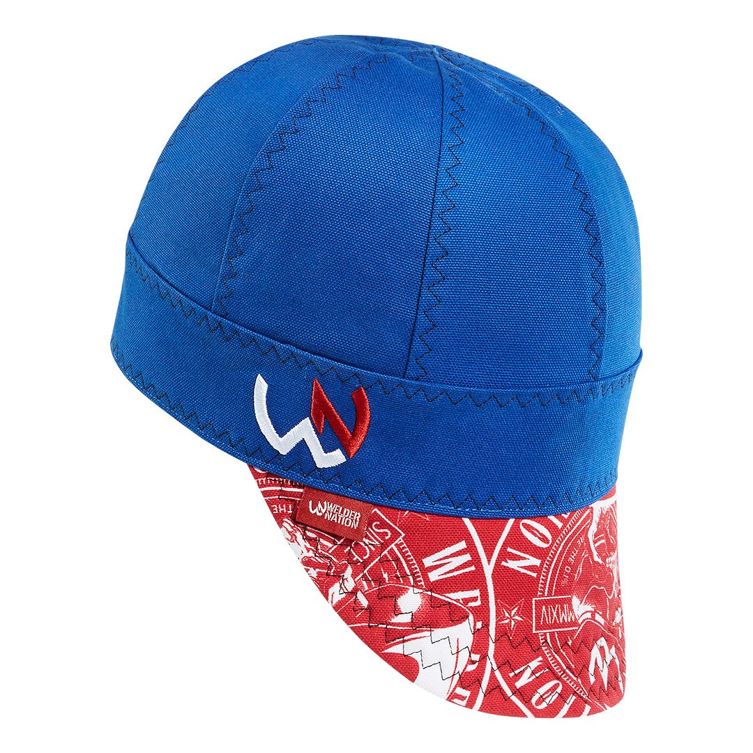 The Pitch Welding Cap in Red and Blue | Welder Nation