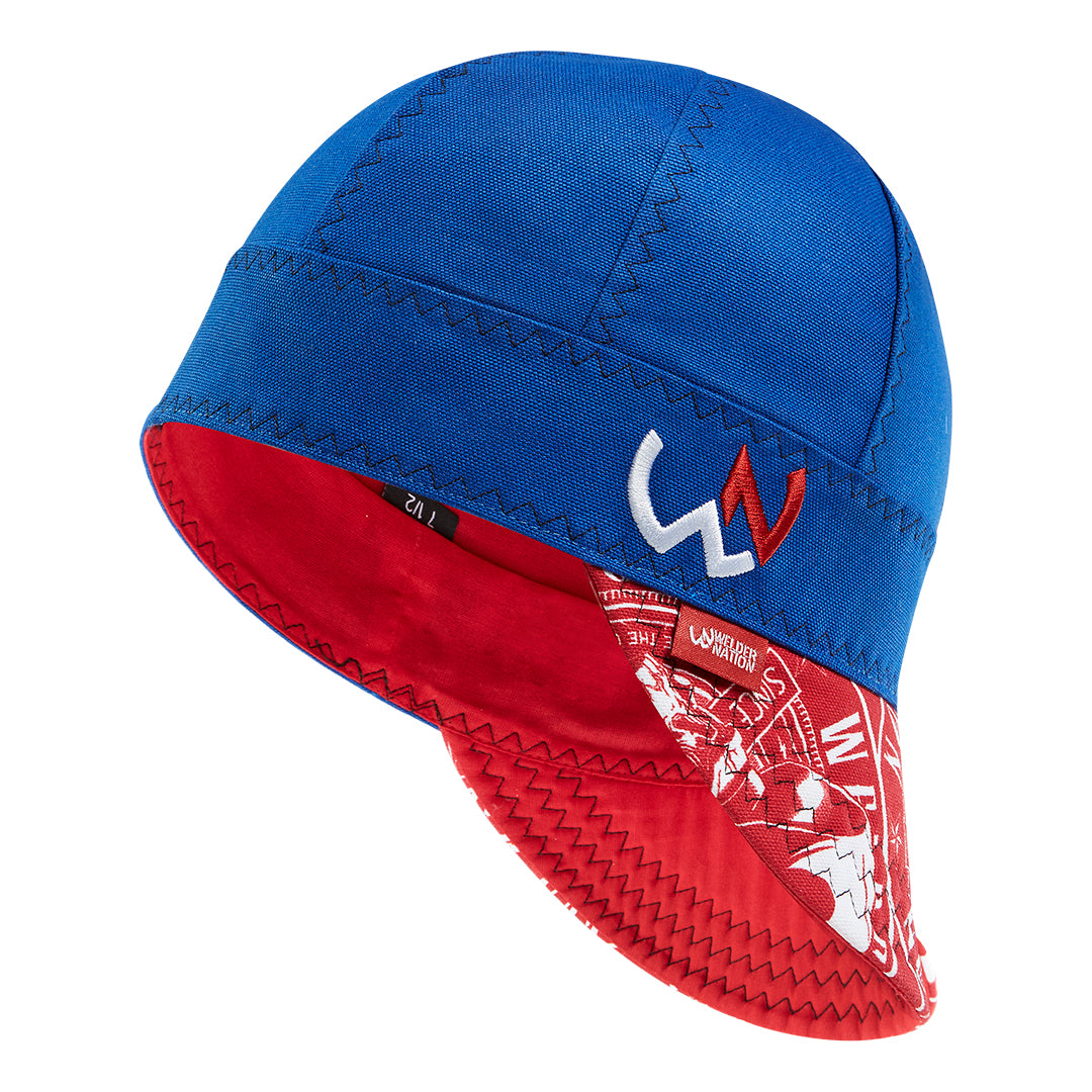 The Pitch Welding Cap in Red and Blue | Welder Nation