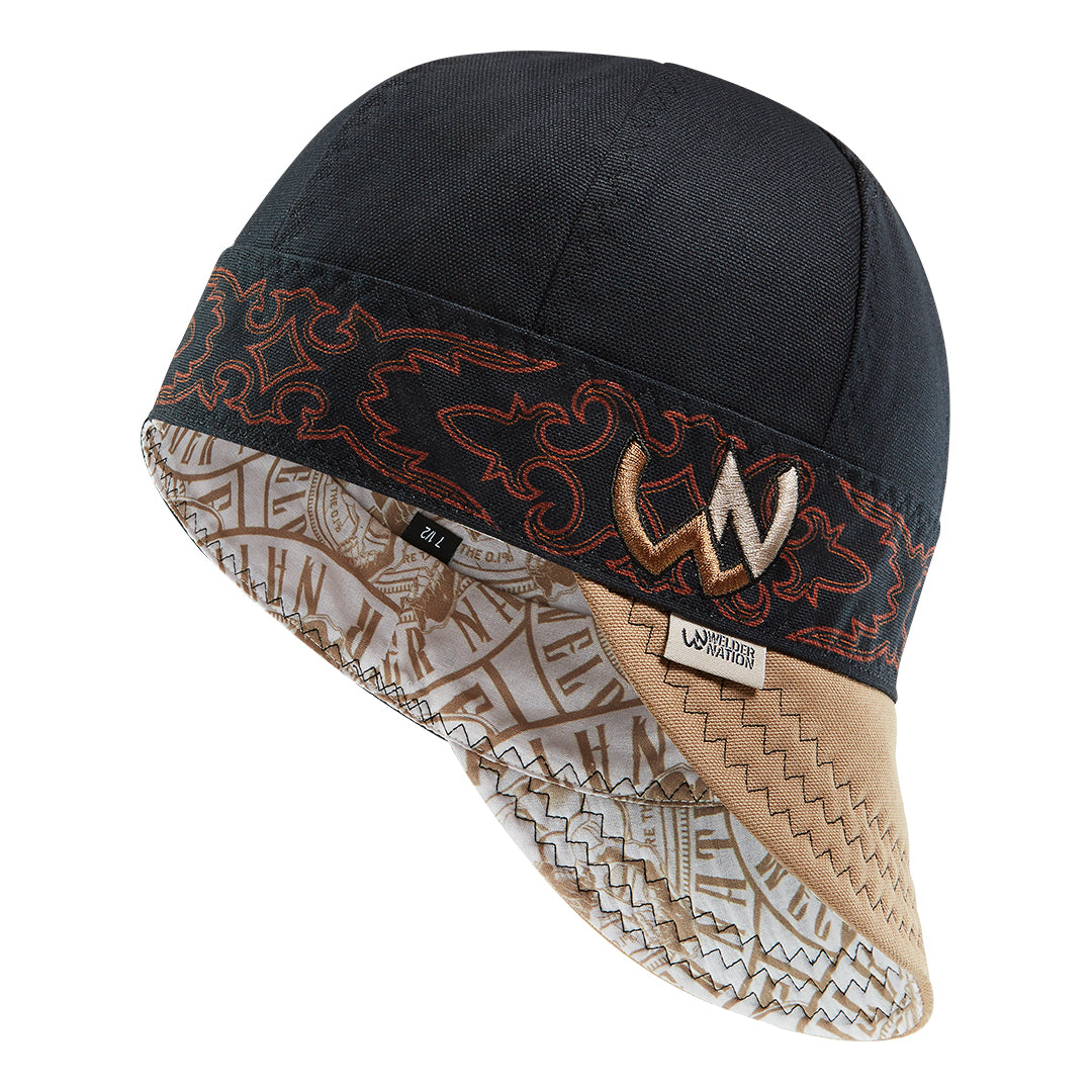 The High Plains Welding Cap in Black and Brown | Welder Nation