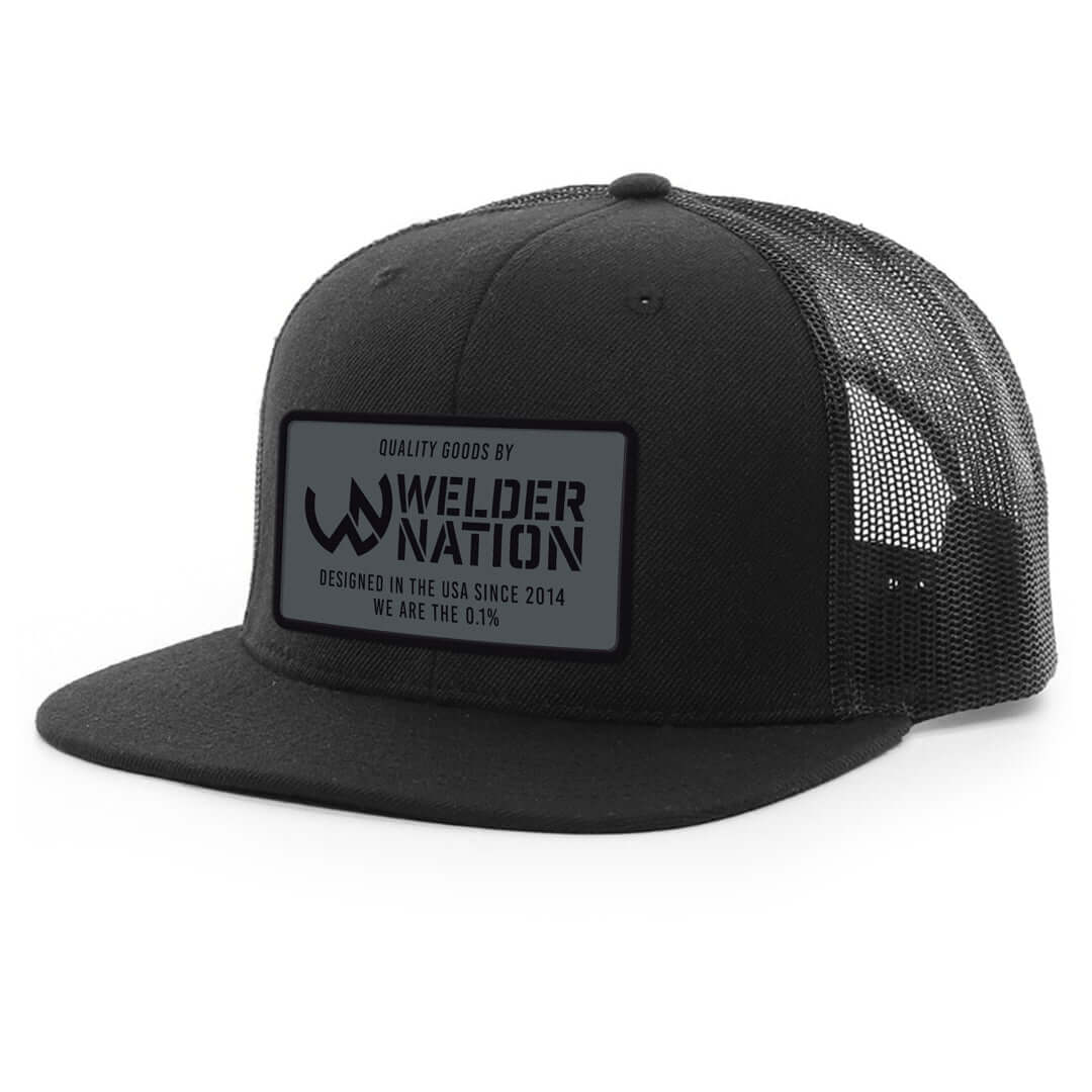 WN Quality Goods Patch Flat Bill Snapback in Black | Welder Nation
