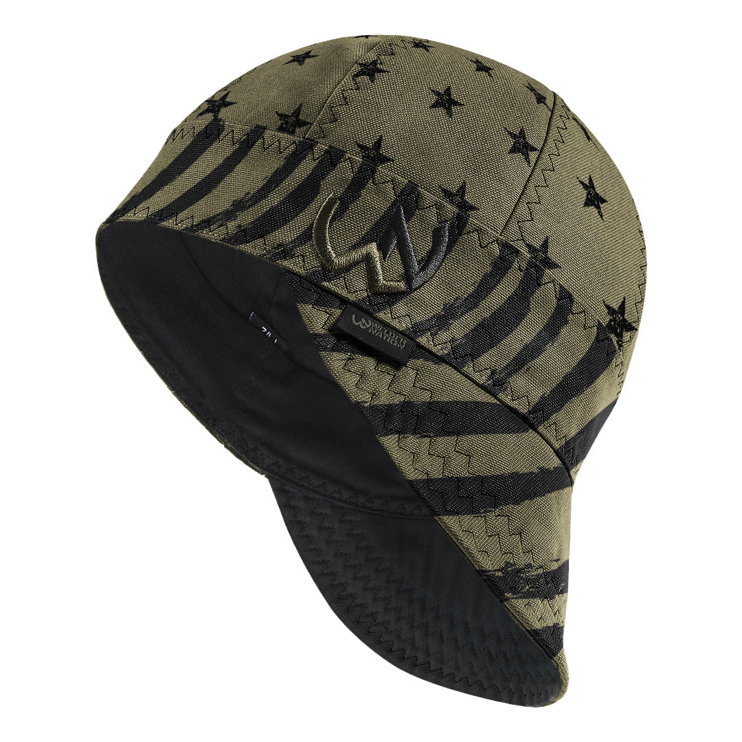 The Patriot Welding Cap in Military Green Black | Welder Nation