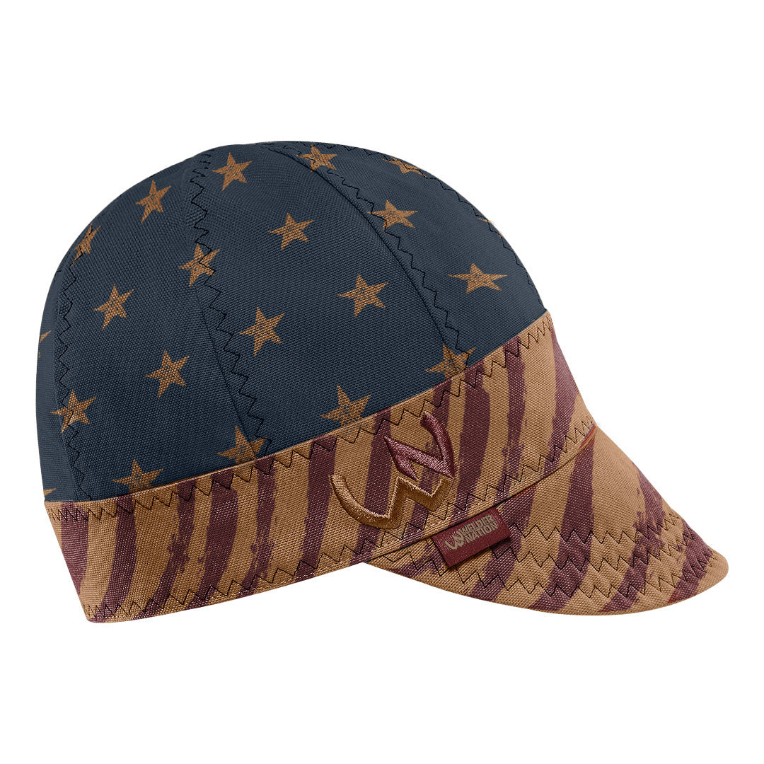 The Patriot Welding Cap in Dark Tan Red | Welder Nation