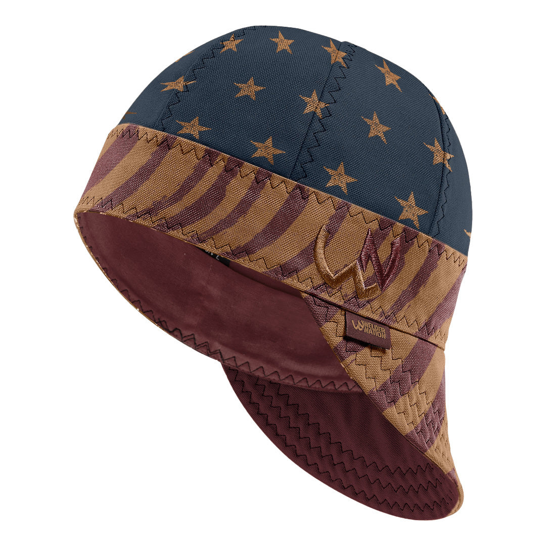 The Patriot Welding Cap in Dark Tan Red | Welder Nation