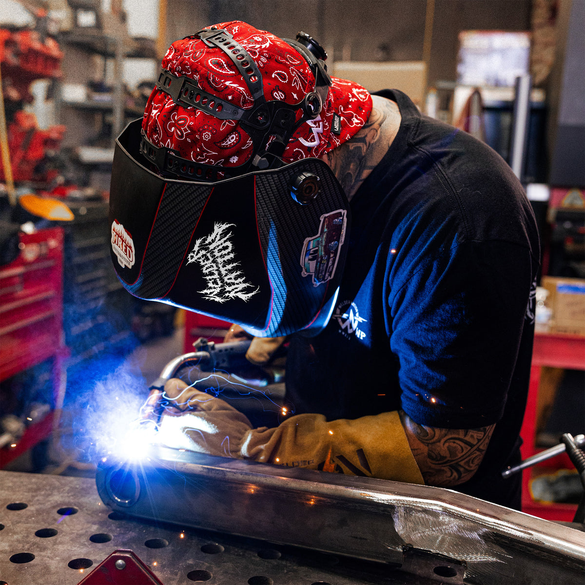 The Bandit Welding Cap in Red | Welder Nation