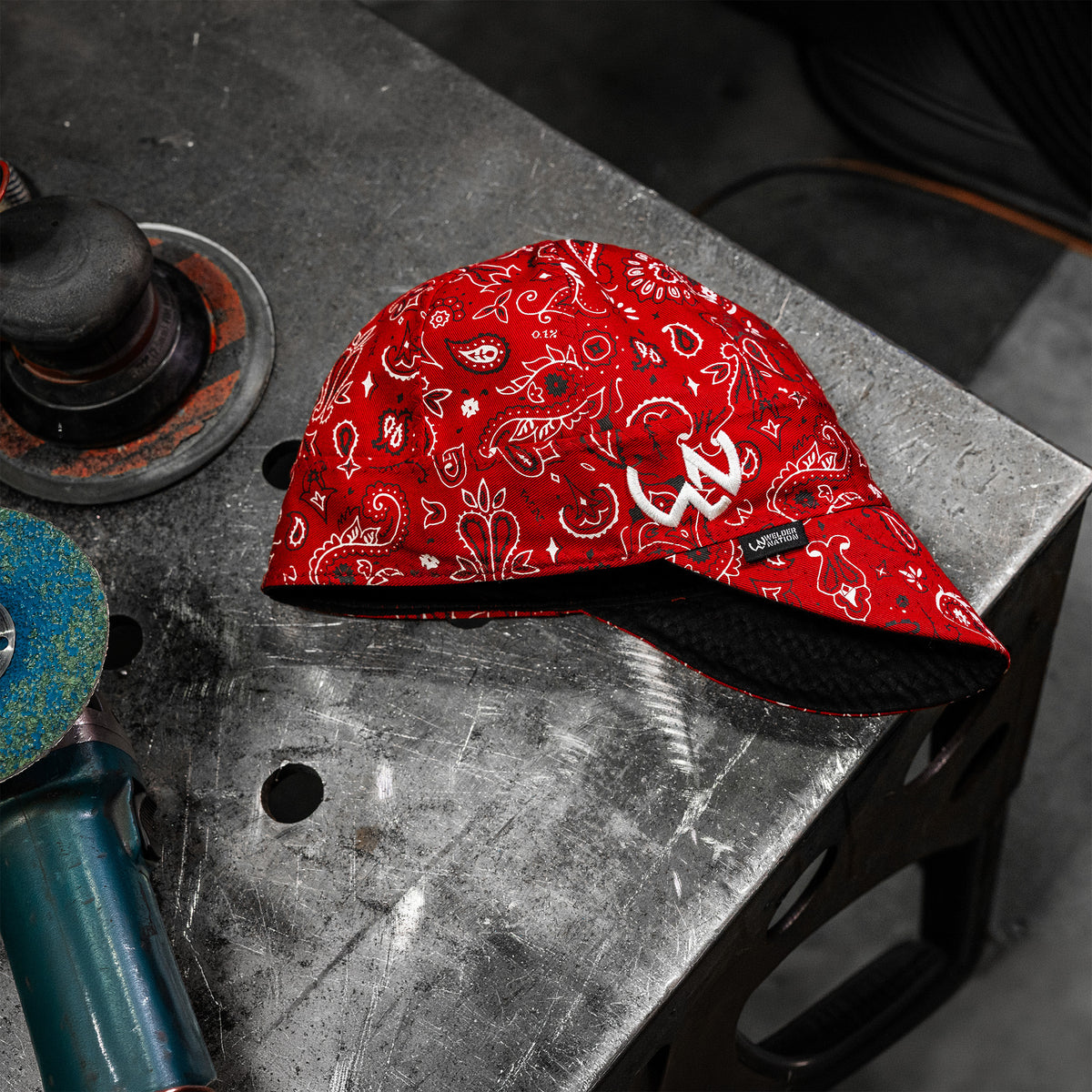 The Bandit Welding Cap in Red | Welder Nation