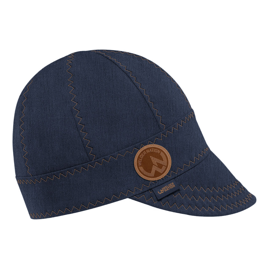 The Overhaul Welding Cap in Navy and Brown | Welder Nation