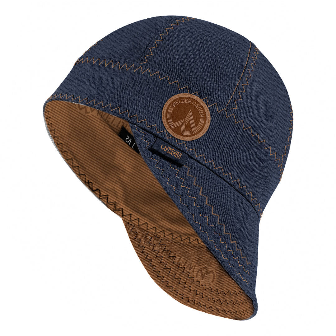 The Overhaul Welding Cap in Navy and Brown | Welder Nation