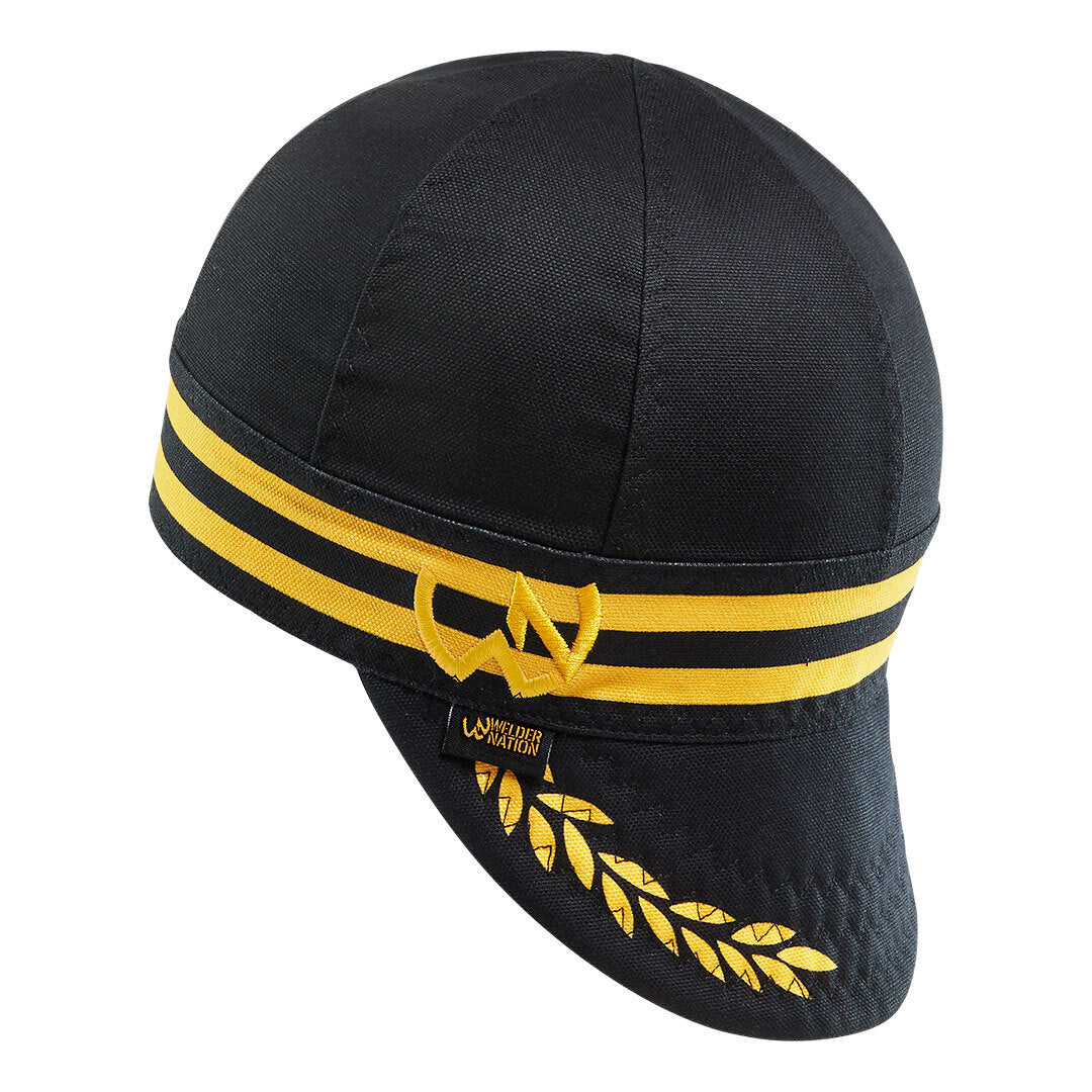The Captain Welding Cap in Black and Yellow | Welder Nation