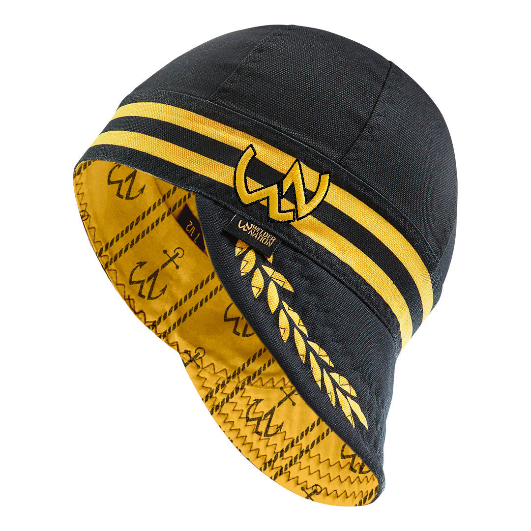 The Captain Welding Cap in Black and Yellow | Welder Nation