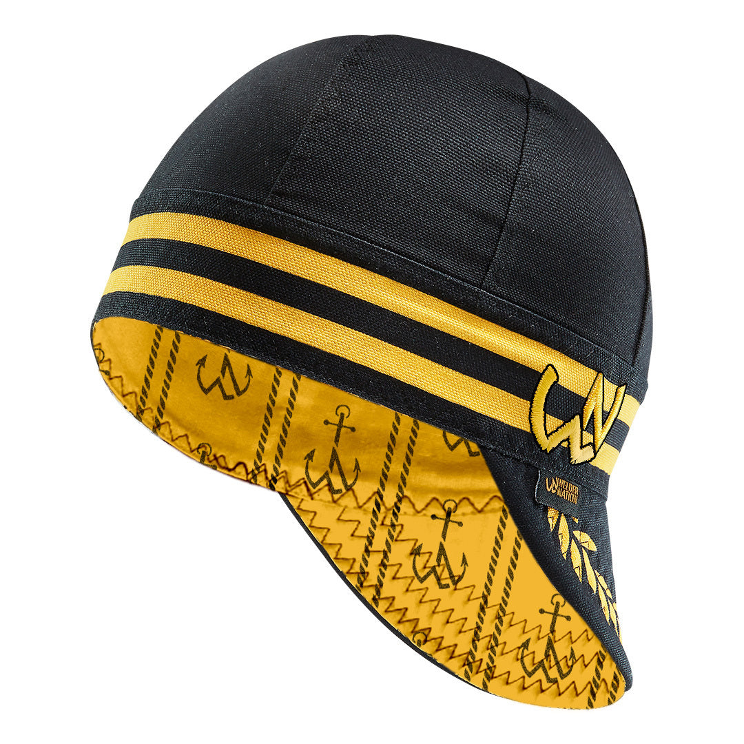The Captain Welding Cap in Black and Yellow | Welder Nation