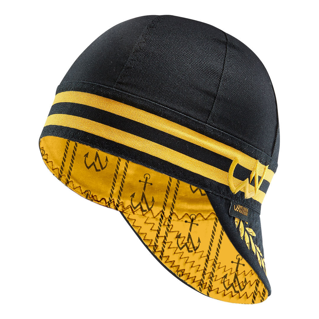 The Captain Welding Cap in Black and Yellow | Welder Nation