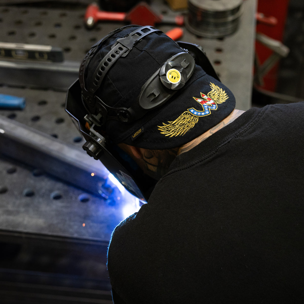 The Winger Welding Cap in Black and Yellow | Welder Nation