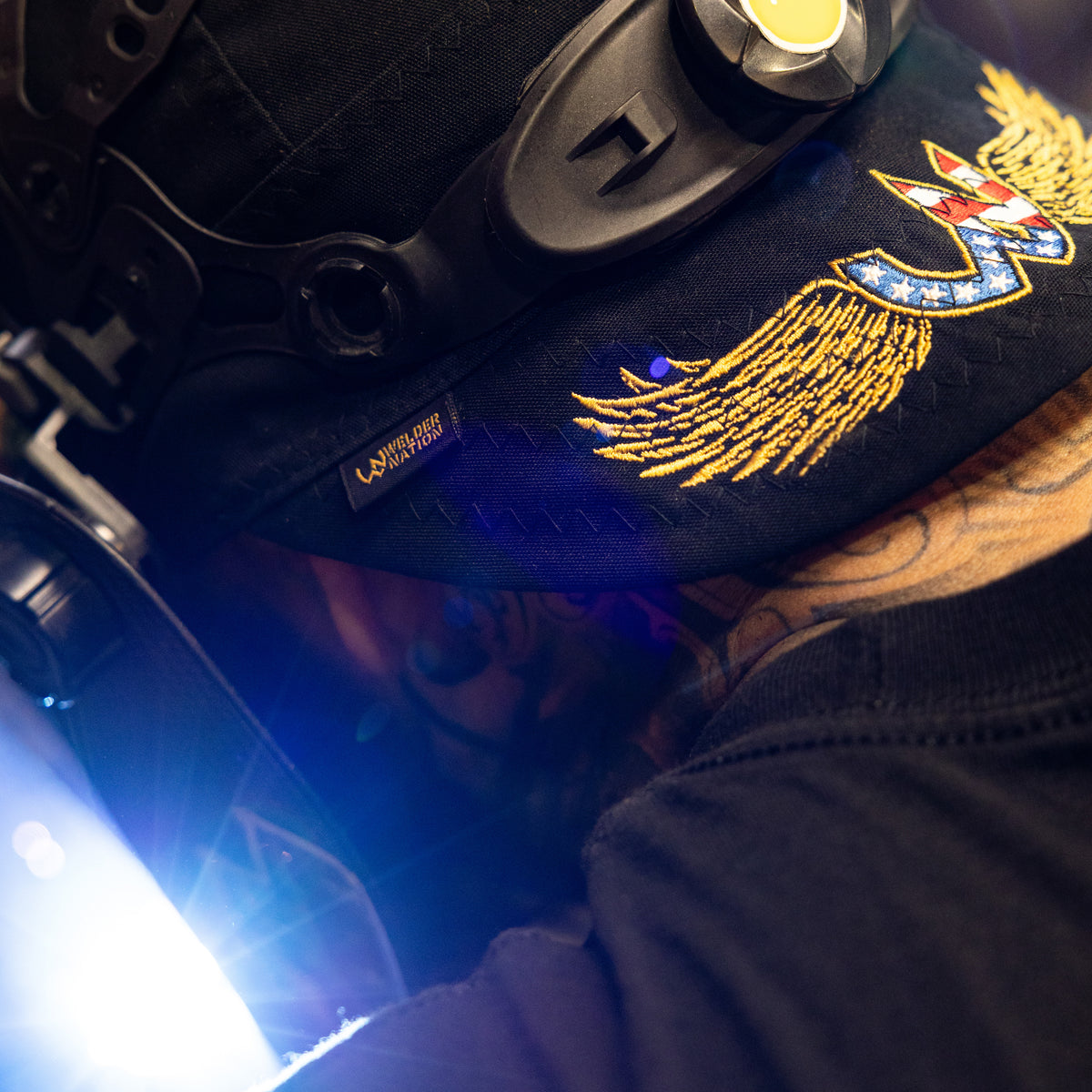 The Winger Welding Cap in Black and Yellow | Welder Nation