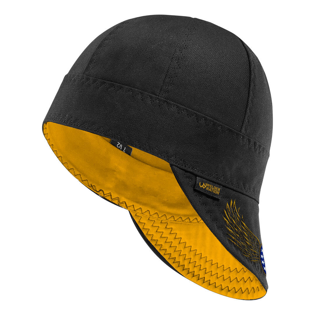 The Winger Welding Cap in Black and Yellow | Welder Nation