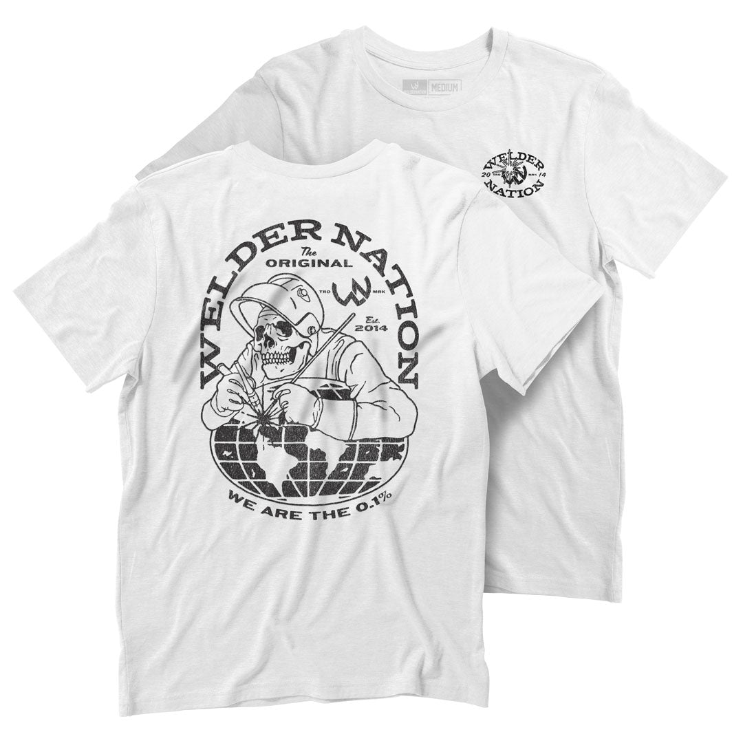 Welder World Tee Color: White | Welder Nation