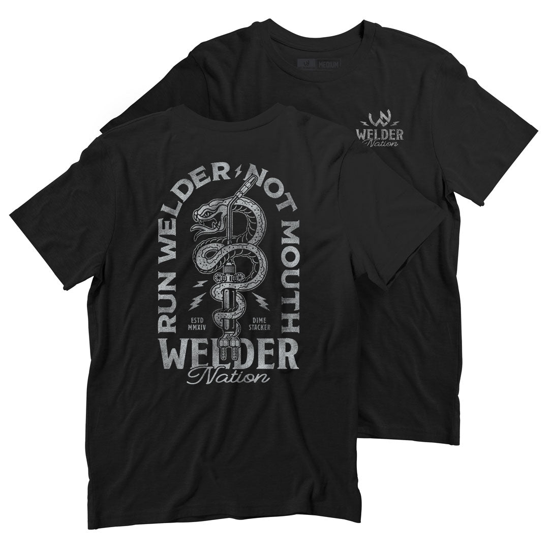 RWNM Serpent Tee Color: Black | Welder Nation
