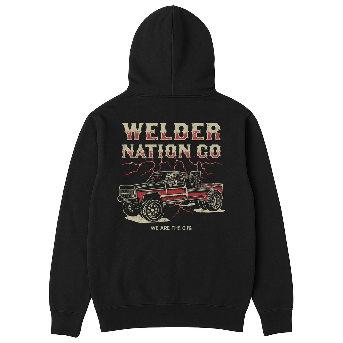 Rigged Hoodie Black Back | Welder Nation