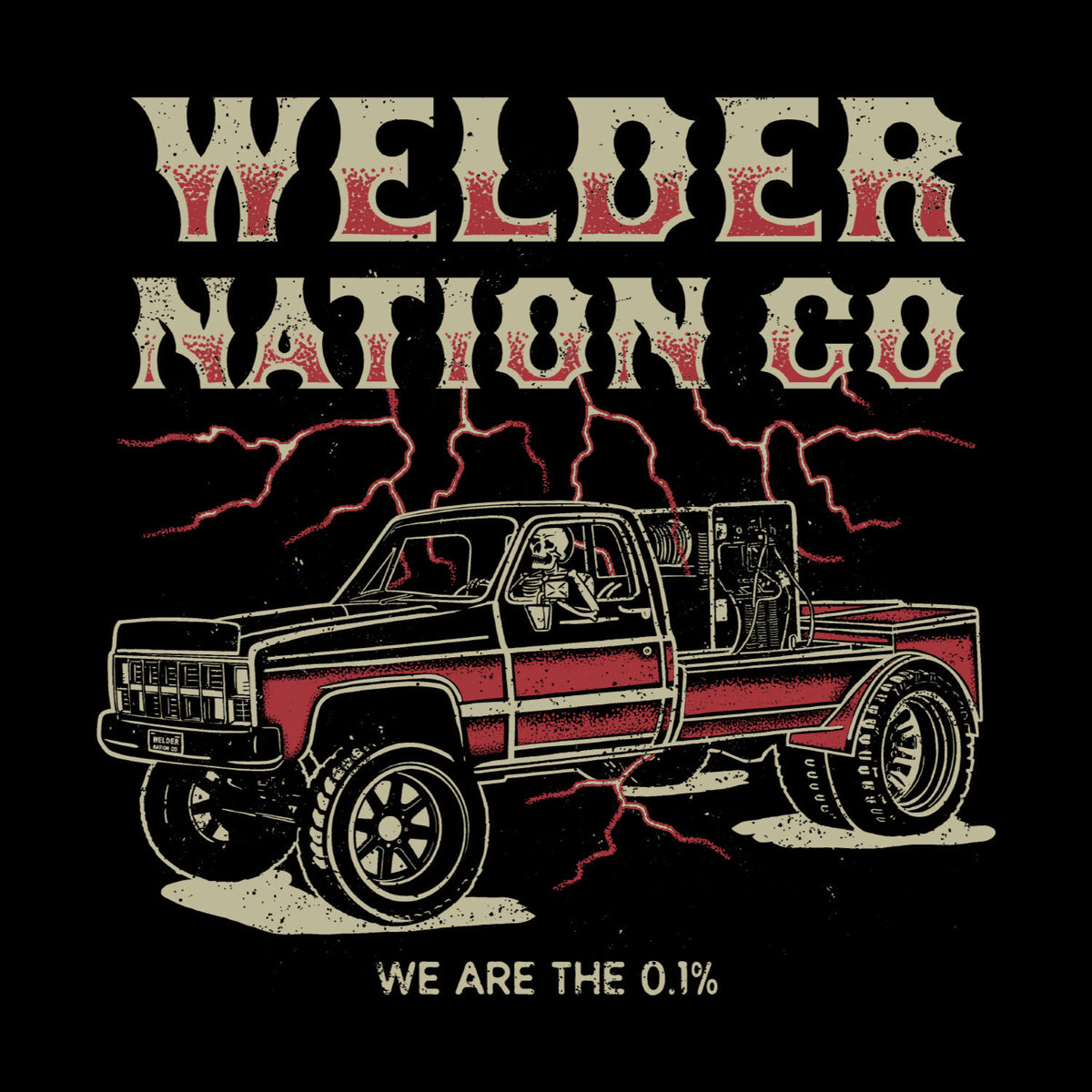 Rigged Hoodie Black Graphic | Welder Nation