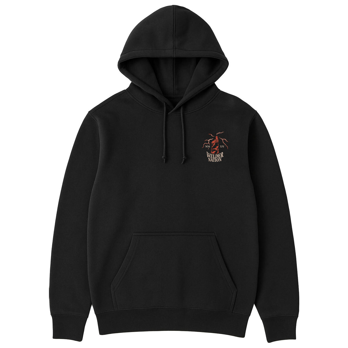 Heavy Lift Hoodie Black Front | Welder Nation