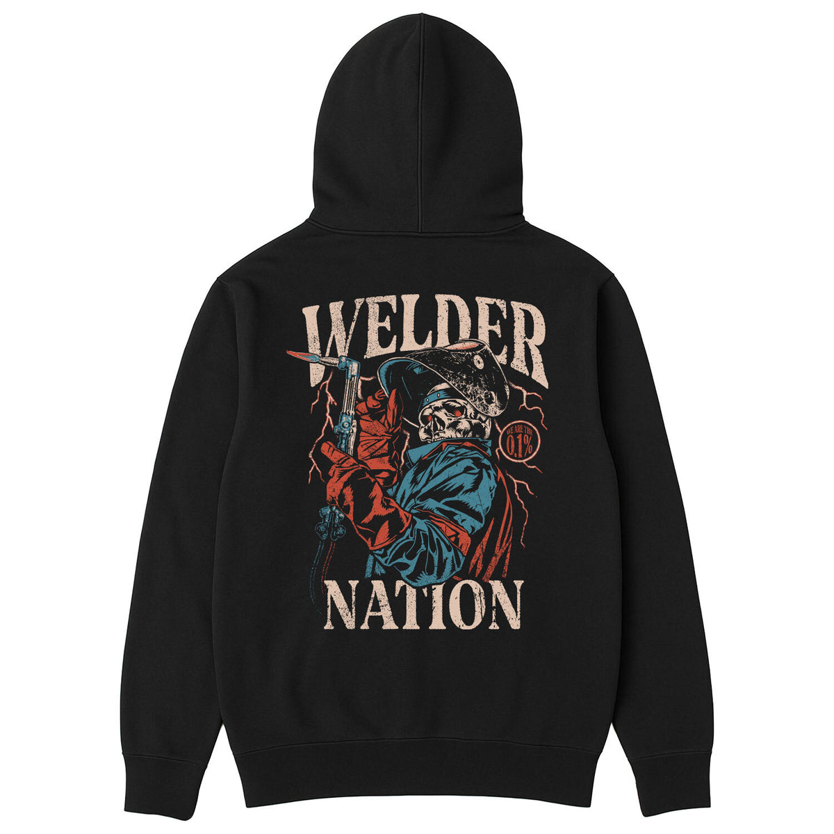 Heavy Lift Hoodie Black Back | Welder Nation