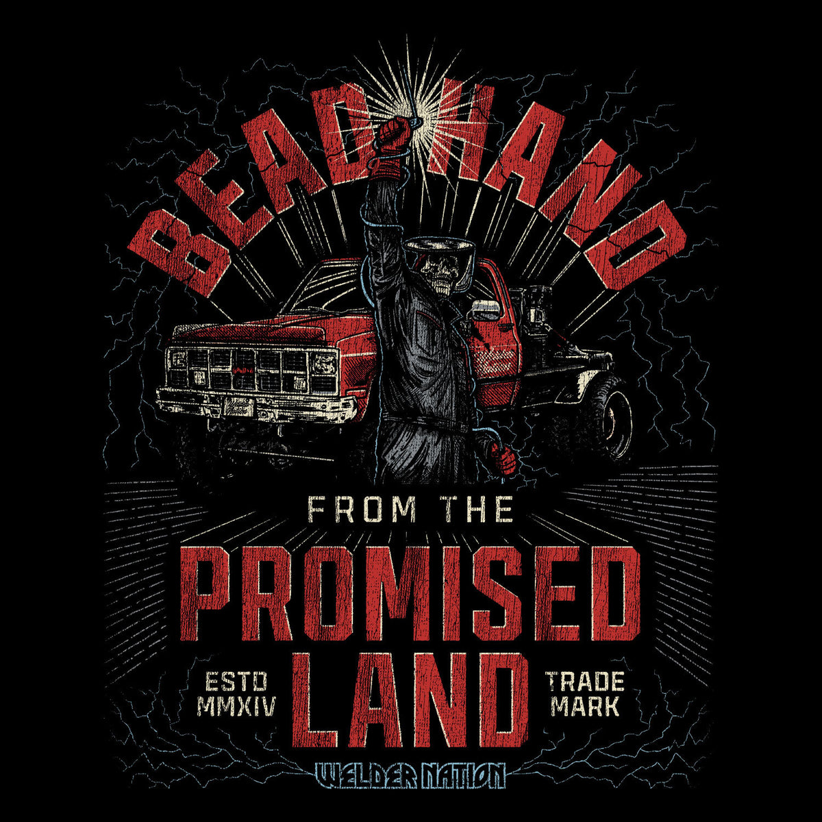 Beadhand Tee Black Graphic | Welder Nation