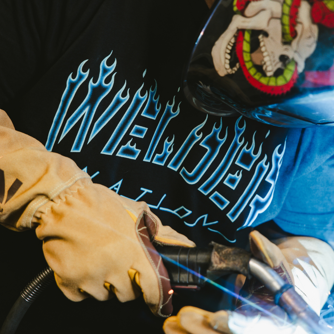 Burner Tee Black Front and Back | Welder Nation