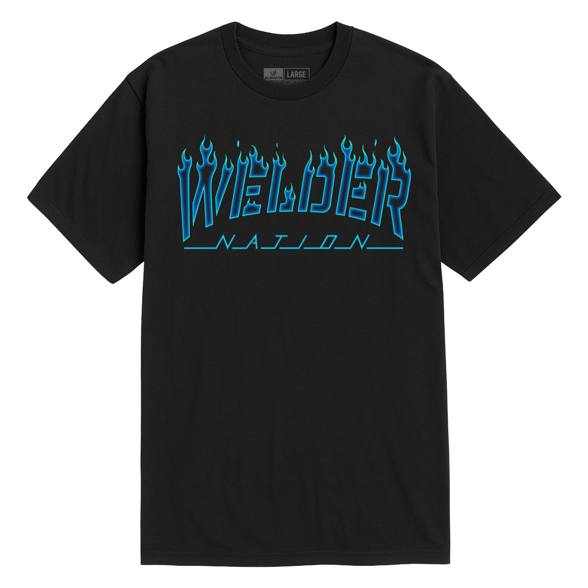 Burner Tee Black Front and Back | Welder Nation