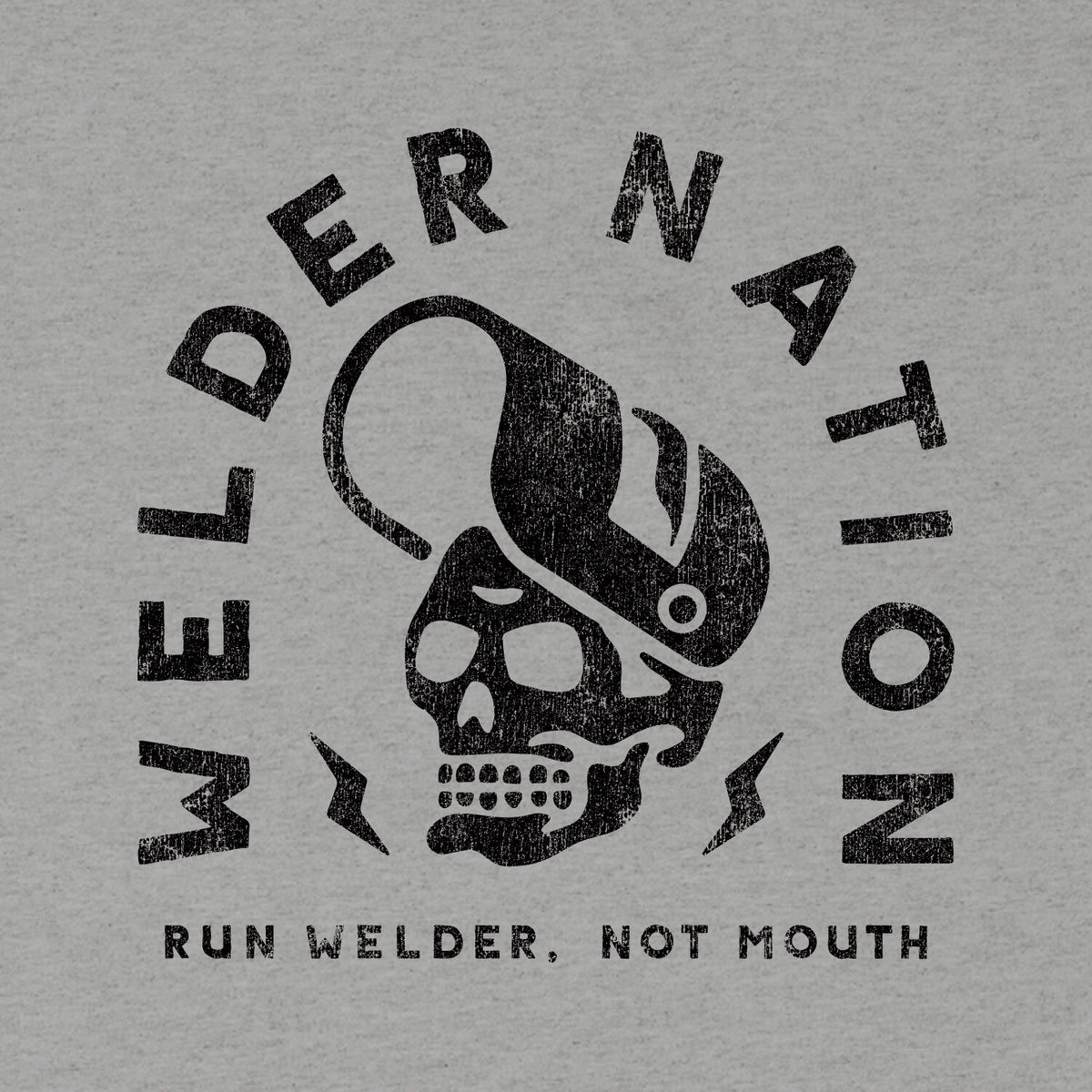 Welder Warning Tee Oatmeal Heather Graphic | Welder Nation