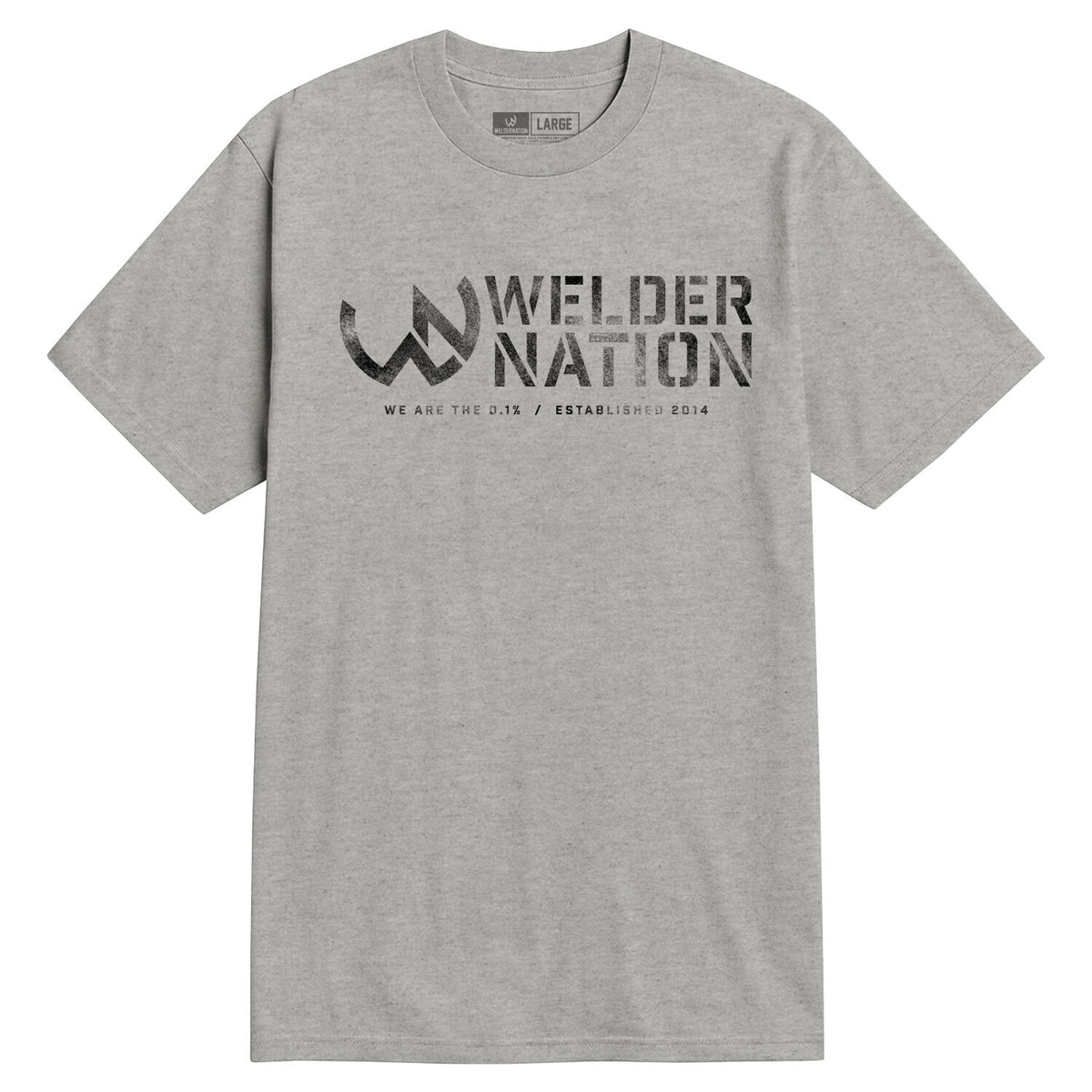 WN Logo Tee Oatmeal Heather Front | Welder Nation