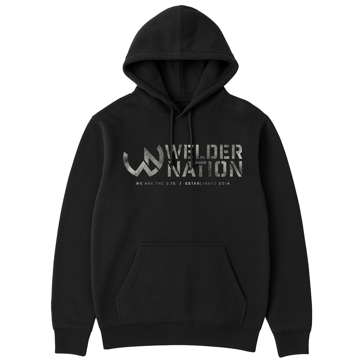 WN Logo Hoodie Black Front | Welder Nation
