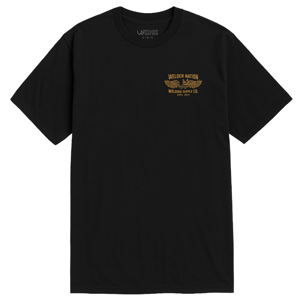Winger T-Shirt in Black front | Welder Nation