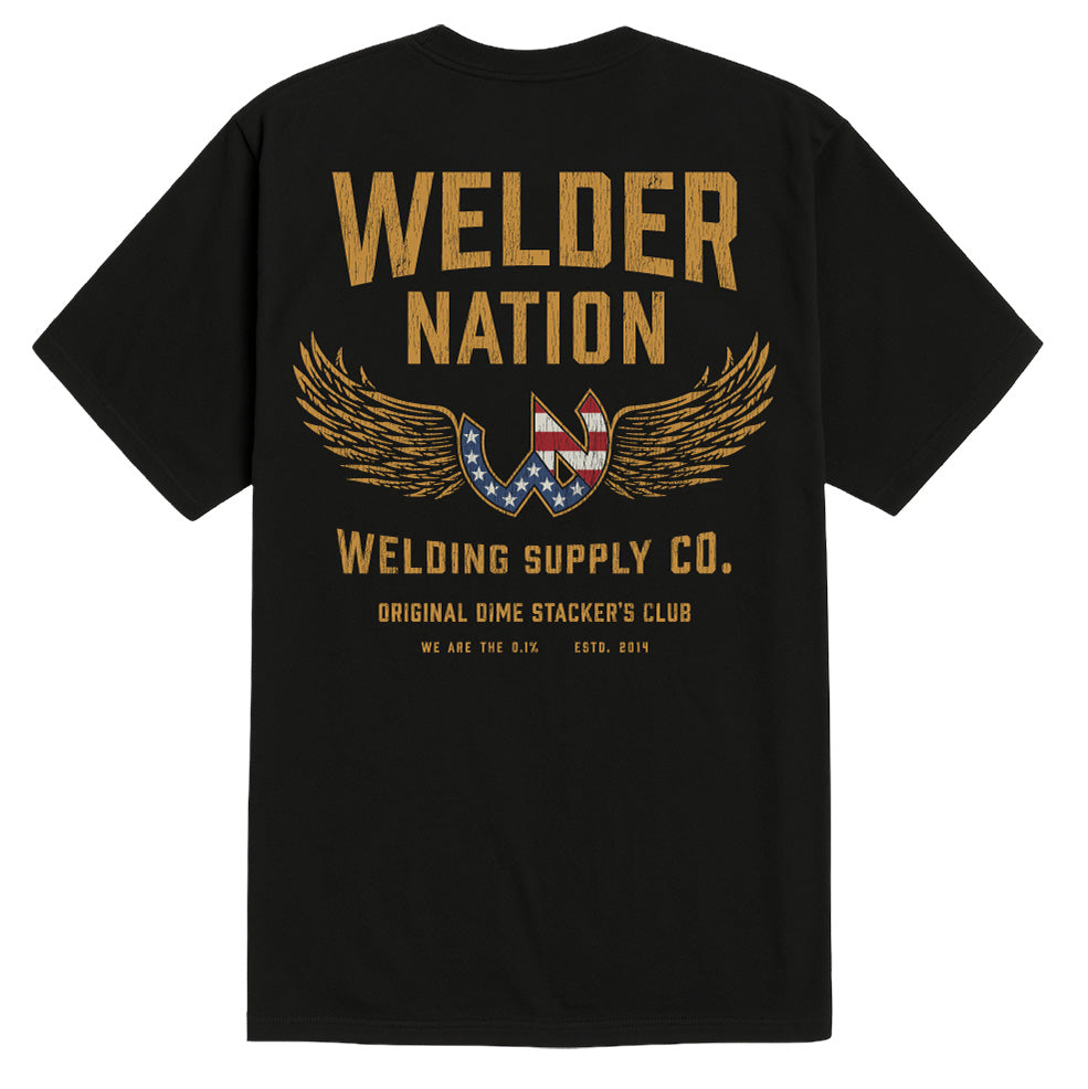 Winger T-Shirt in Black back | Welder Nation