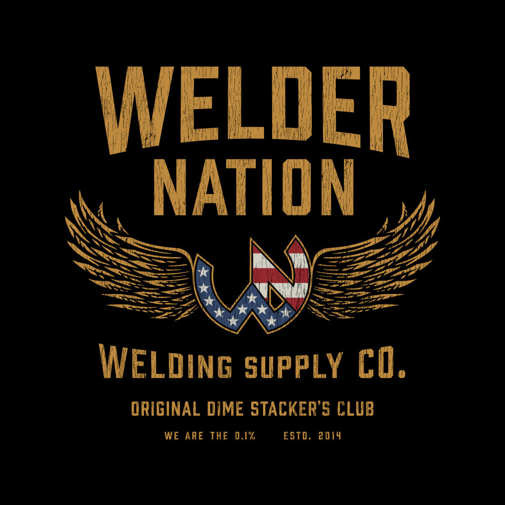 Winger T-Shirt in Black main design | Welder Nation