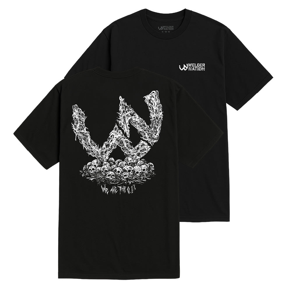 Dark Conquest T-Shirt in Black - Front and Back | Welder Nation
